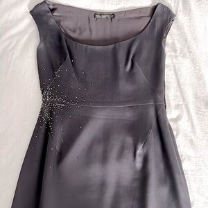 Tahari Elegant Black Wedding Dress